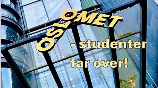 OsloMet-logo + studenter tar over!