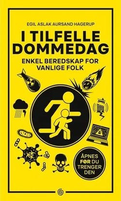 Omslag: "I tilfelle dommedag : enkel beredskap for vanlige folk" av Egil Aslak Aursand Hagerup