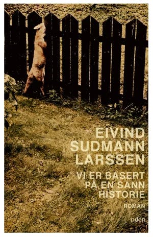 Omslag: "Vi er basert på en sann historie : roman" av Eivind Sudmann Larssen