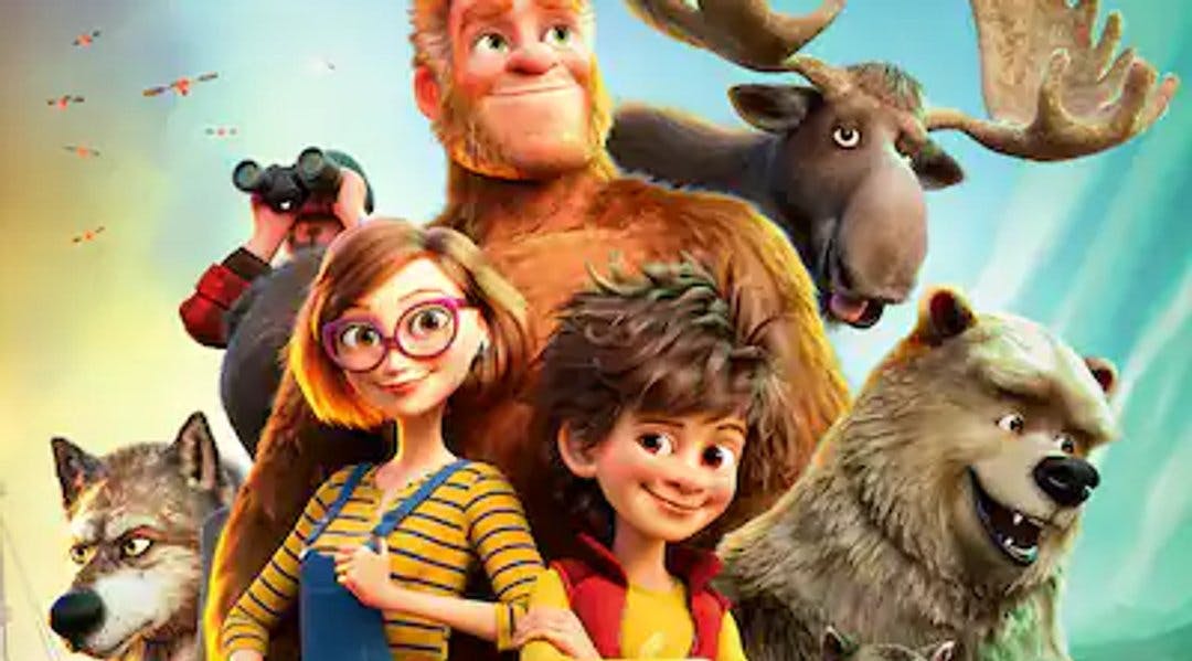 Bildet viser filmomslaget til filmen Familien bigfoot